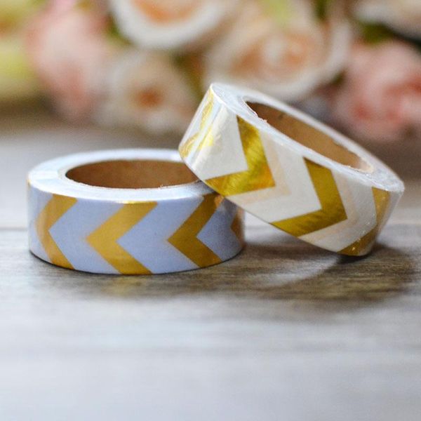 

decorative tape gold foil arrow japanese papeleria diy craft scrapbooking tool paper adhensive masking washi tape 10m