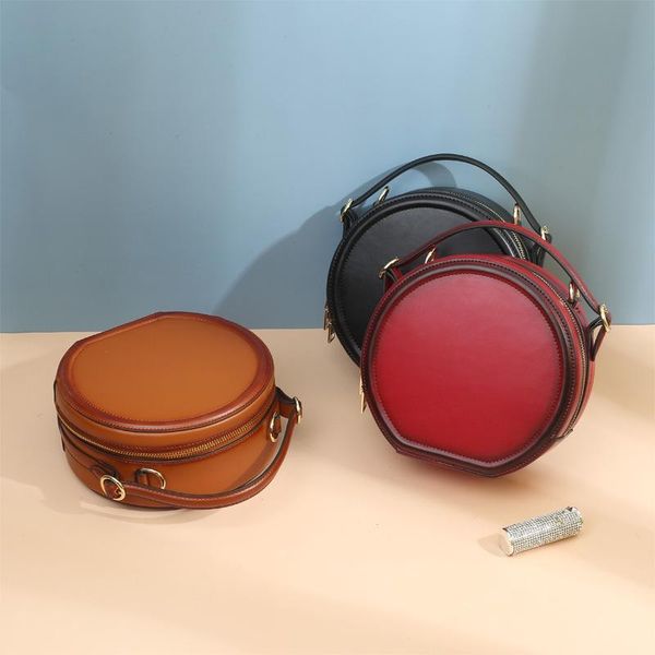 

evening bags women classic retro leather women's shoulder bag messenger first layer cowhide rub color female handbag tide
