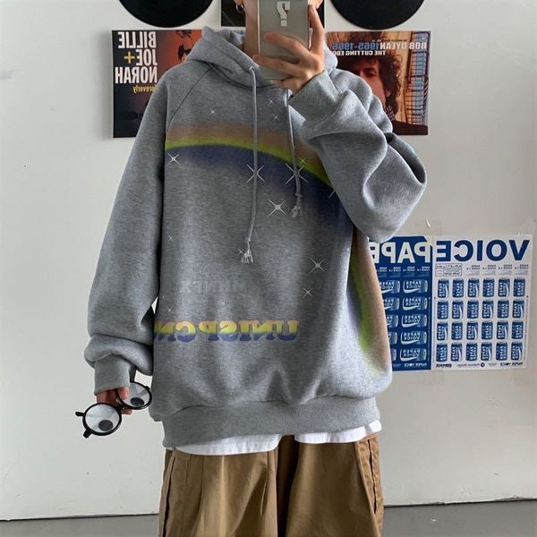 

autumn and winter in hoodie male sweater wild couples jacket size big 1jk9, Black