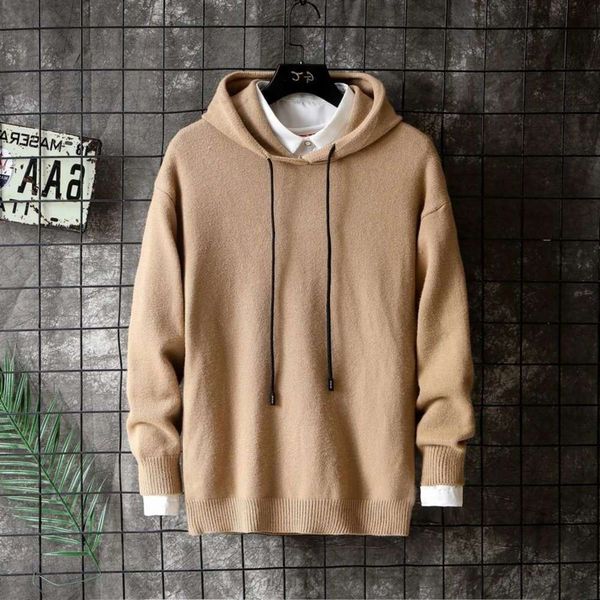 

2021new casual men's hooded sweater in autumn and winter of 2019, White;black