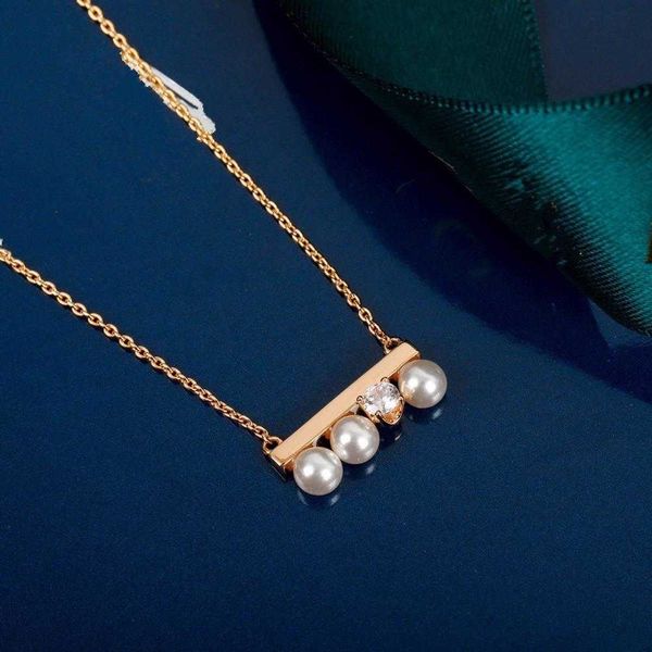 

brand pure 925 sterling silver jewelry for women natural pearl pendant rose gold necklace cute lovely design fine luxury