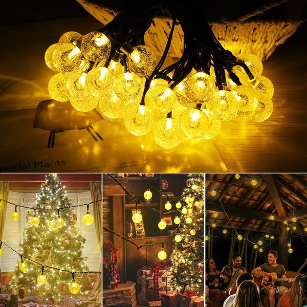 

30/40/60 led solar led light waterproof copper wire string holiday outdoor strip christmas party wedding decoration