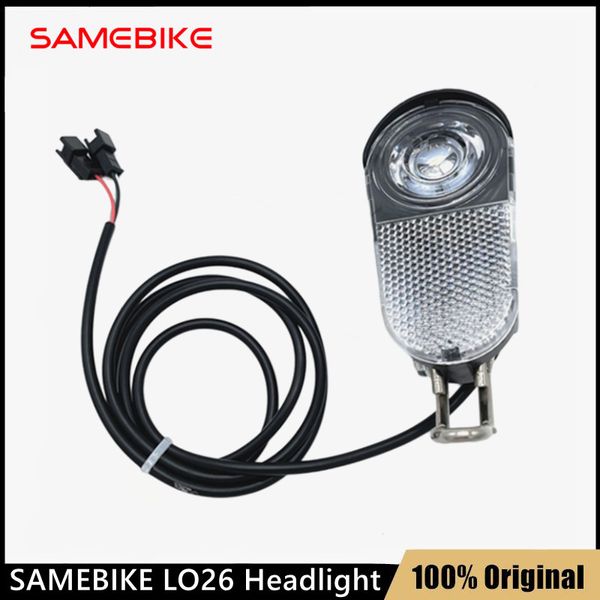 Luzes originais da bicicleta para o SameBike LO26 Bicicleta elétrica dobrável e-bicicleta Ciclismo Acessórios de substituição