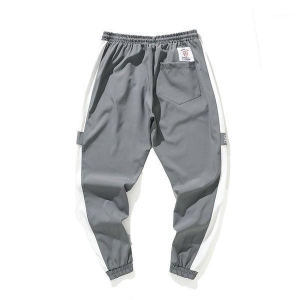 

fashion cargo pant casual men pants solid color striped straps summer beach boardshorts pocket sport ropa streetwear men's, Black