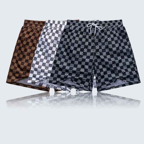 

2022 summer men nylon swim shorts fashion designer gentleman pockets boy zipper closure back drawcord short pants s-4xl, White;black