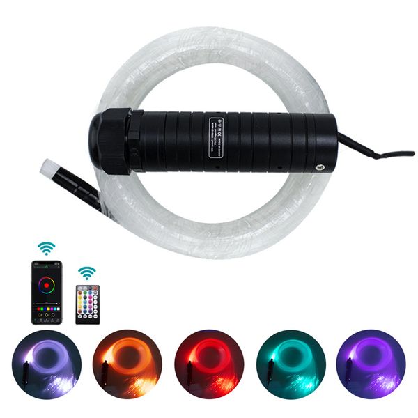 DC12V 6W RGB-Autodach-Sternlichter, Beleuchtung, LED-Glasfaser-Sterne-Deckenleuchte-Kits, 150 Stück 0,75 mm 2 m optische Fasern mit RF-Steuerung