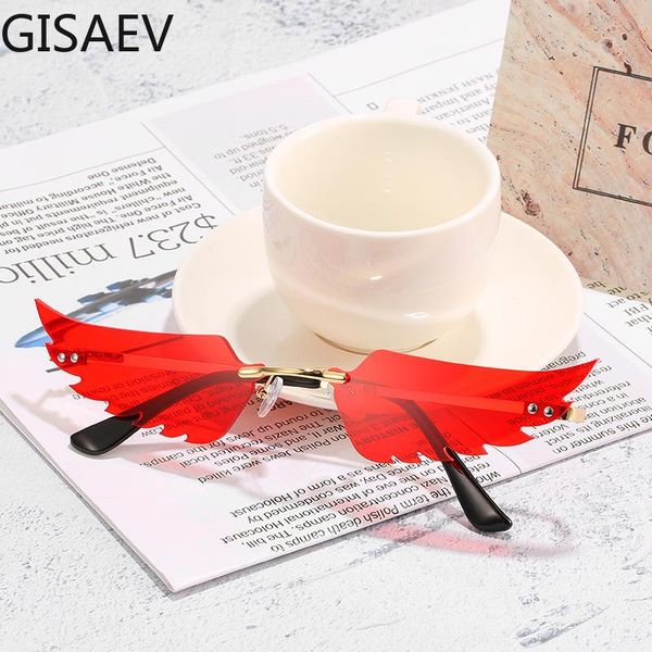 

sunglasses driving glasses women small frameless shaped frame fashion funny wing toy, White;black