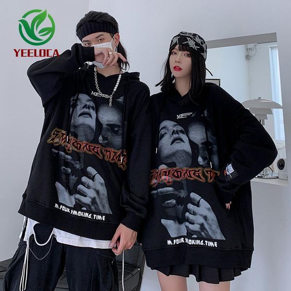 

women's hoodies & sweatshirts european style hip-hop hoodie for men women autumn and winter fashion beauty print sweatshirt tre, Black