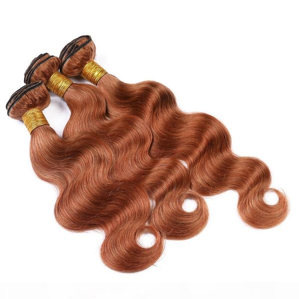 

malaysian medium auburn human hair weave bundles body wave virgin hair extensions pure 30 auburn color human hair weave wefts 3pcs, Black;brown