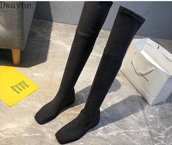 

boots 2021 spring and autumn high fashion knight handsome women's, Black
