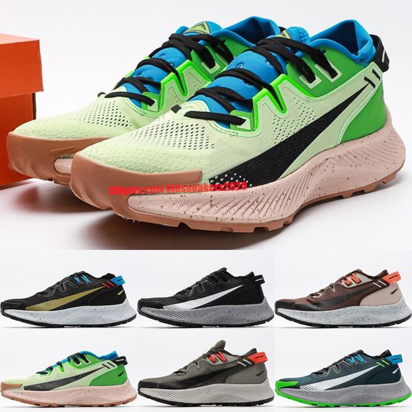 

pegasus trail 2 running shoes black dark sulfur poison green mystic dates cargo khaki mens womens 2s outdoor sports trainers