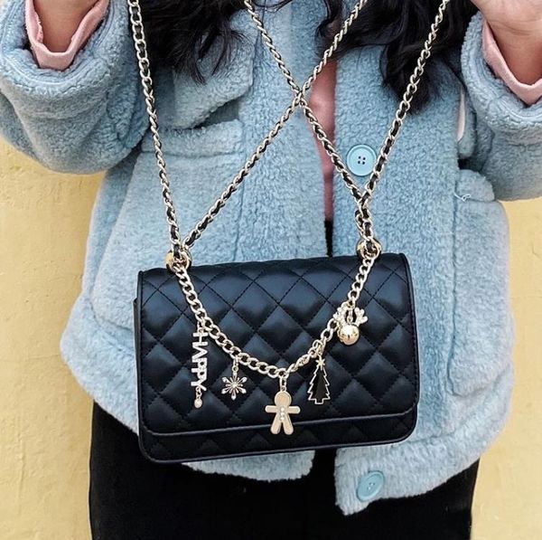 

fashion small fragrant style rhombic chain shoulder bag
