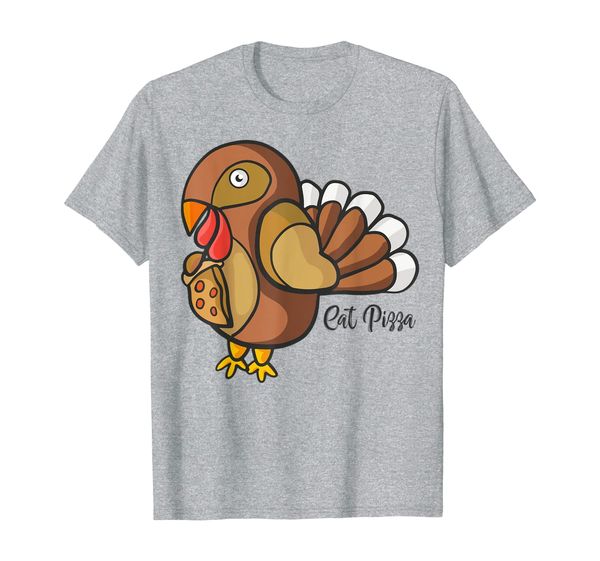 

funny eat pizza turkey | thanksgiving holiday emoticon t-shirt, White;black