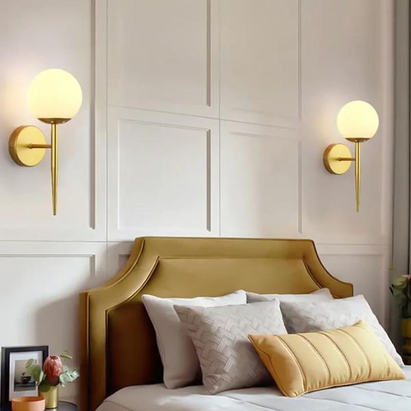

wall lamp ouuzuu nordic post-modern wall-mounted glass lampshade light luxury style for living room, bedroom, dining study