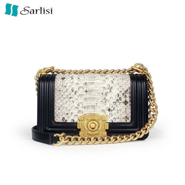 

thailand 2021 new python leather fashion messenger bag versatile summer first layer cowhide women's high-grade