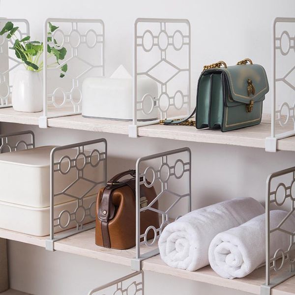 

hooks & rails shelf organizer divider adjustable household storage cabinet combination partition underwear socks sundries books separator