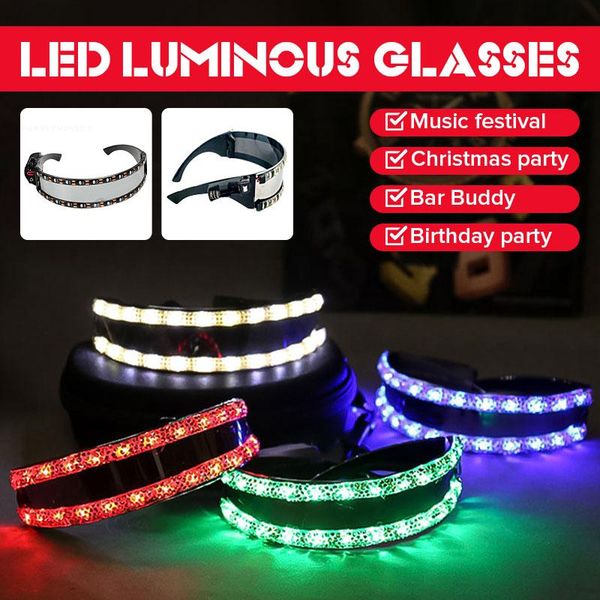 

party decoration 4 colors led luminous glasses night vision christmas dance bar music festival laser glow supplies