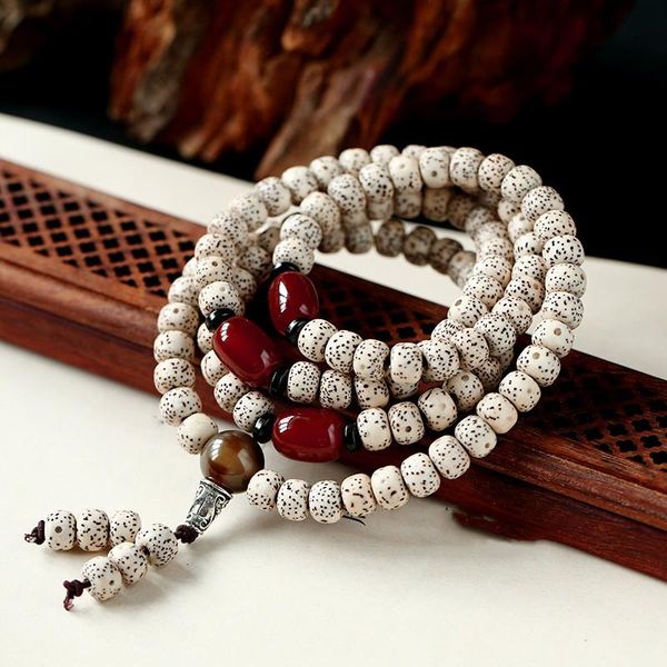 

beaded, strands men's and women's xingyue bodhi bracelet 108 high-density buddha beads necklace sweater chain jewelr, Black