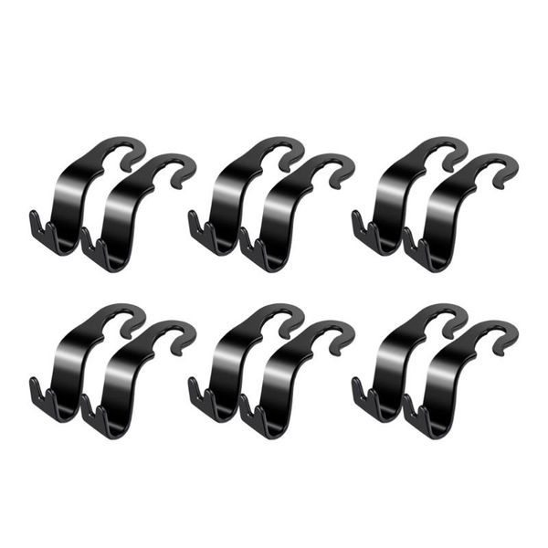 

hooks & rails 12pcs multi-functional car mounted hanging hook seat headrest