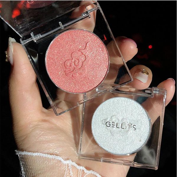 

bronzers & highlighters 4 colors pocket diamond flash highlight soft glutinous mashed potato texture white powder eye shadow face makeup