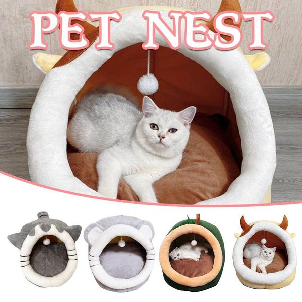 

cat dog house comfortable plush kennel dogs pet litter deep sleep cat litter sleeping bed dogs pets accessories cama pet nest