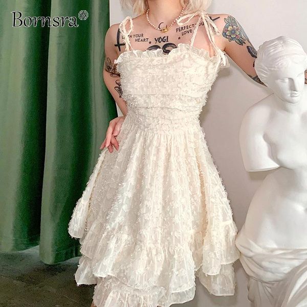 

casual dresses bornsra 2021 summer fashion women's dress suspenders one-line neck mesh slim-fit a-line, Black;gray