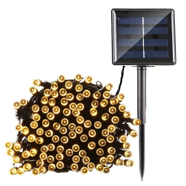 

solar lamps christmas lights 200 led string ambiance lighting for outdoor, patio, lawn, landscape, fairy garden, home, wedding