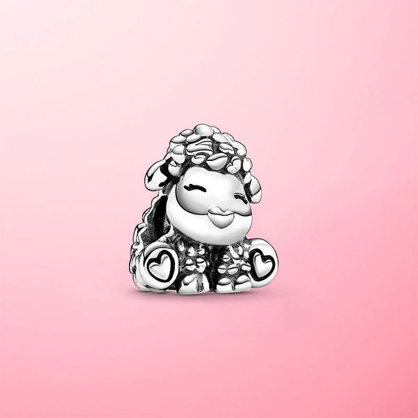 

authentic 925 sterling silver patti the sheep charm beads fit original pandora charm bracelet brand 925 silver jewelry gift