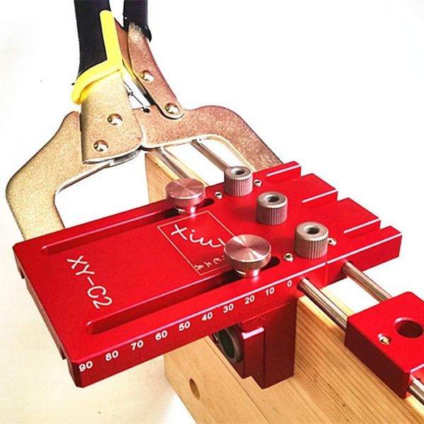 

professional hand tool sets aluminum alloy 3 in 1 woodworking drill locator fixture joinery system set diy tools