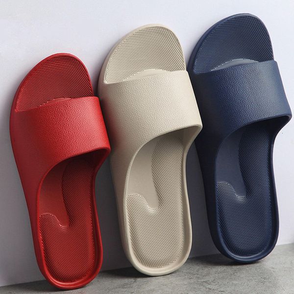 

volume men large home indoor slippers anti-slip bathroom slides comfort eva slipper plate foot massage sandals shoes, Black
