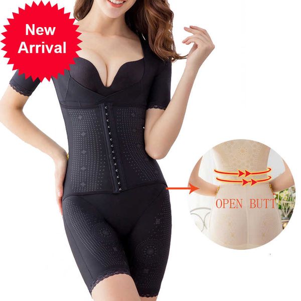 

prayger women new magnetic recovery bodysuits slimming compression waist body shapers lift bras corset open butt shapewear, Black;white