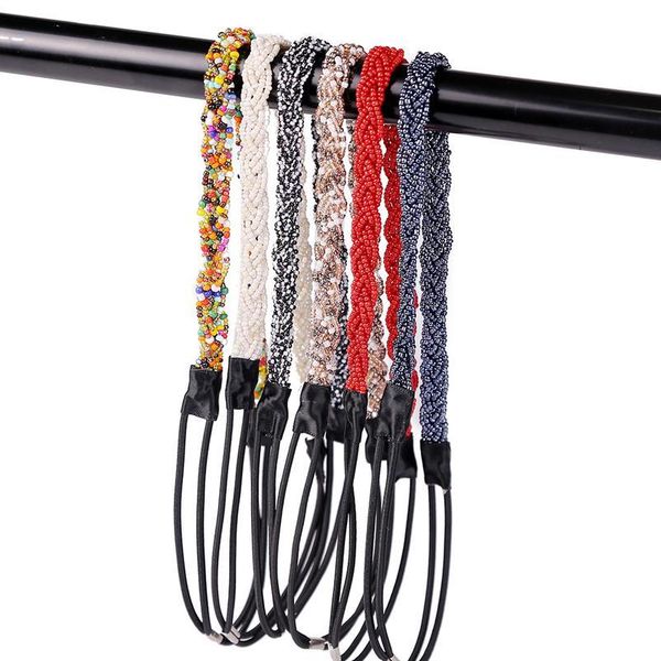 

exquisite red rhinestone beads hair bands headband for girls elastic weaving crystal hair bands women wedding turban h qylpim, Silver