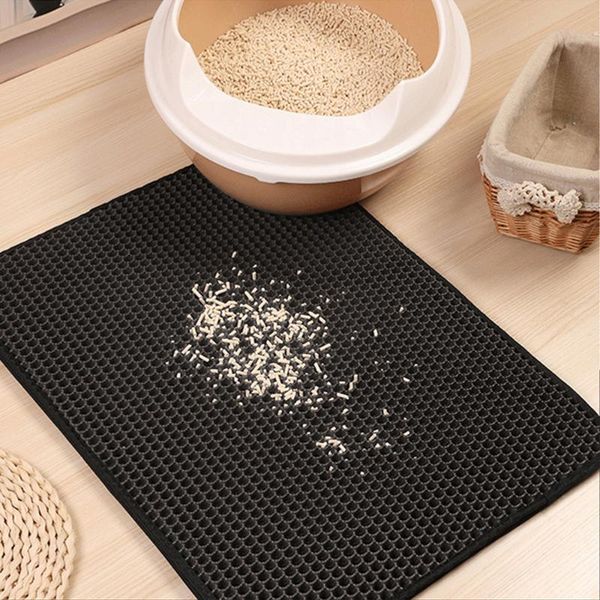 

cat beds & furniture pet litter mat waterproof double layer trapping box clean pad products for cats accessories