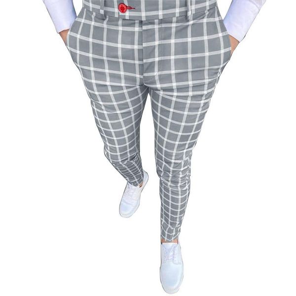 

men's pants fashion personality tapered thick stripe small plaid leggings casual slooking at my dick sweatpants, Black