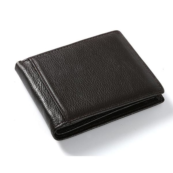 

wallets men's wallet short leather litchi small grain korean style casual youth women's men, Red;black
