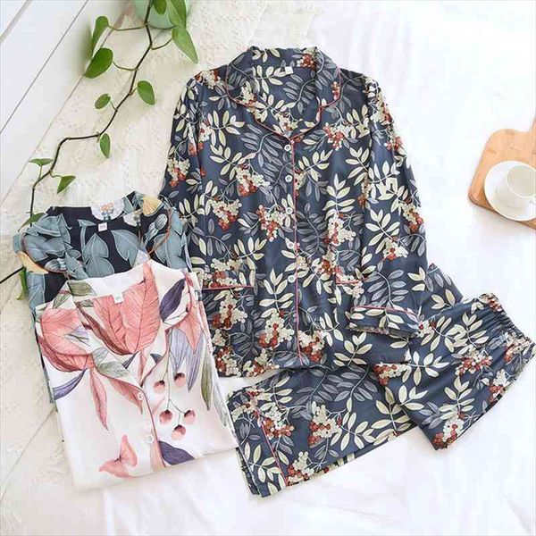 

spring and autumn ladies pajamas 100% viscose long-sleeved home clothes pure flowers plus size two piece set summer, Black;red