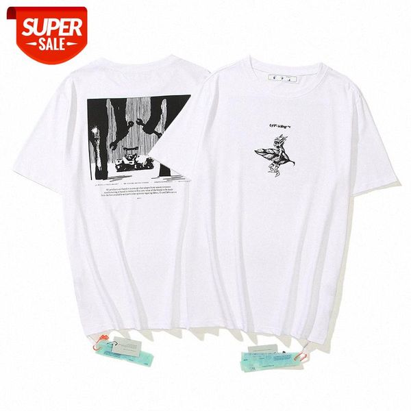 

goblin series round neck pullover short sleeve t-shirt ow european version loose men and women couple bottoming shirt #k26z, White;black