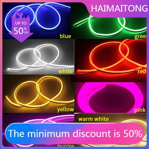 

strips neon light 12v waterproof led strip lights smd 2835 120leds/m flexible rope tube decoration for wall bedroom christmas holiday