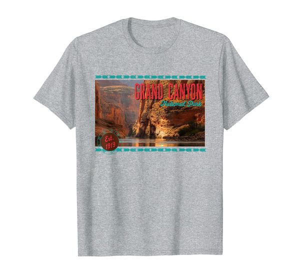 

grand canyon national park centennial outdoor river souvenir t-shirt, White;black