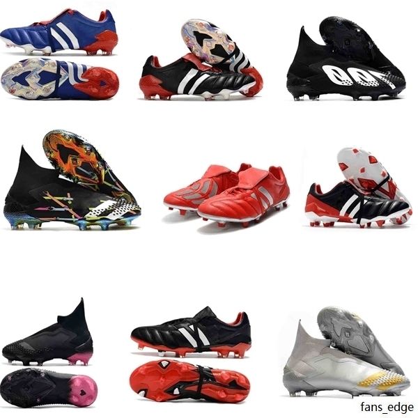 

new mens original predator mania 19.1 19+ fg football boots black white red soccer cleats shoes predator 20+ mutator