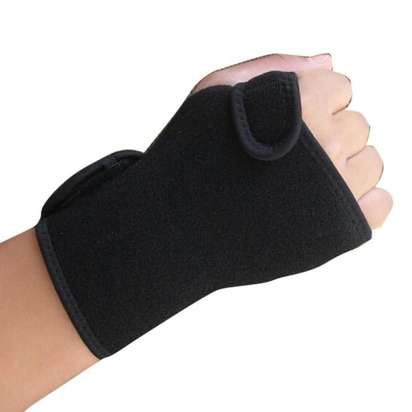 

wrist support wristband arm band finger lock basketball tennis outdoor sports protector gym accessories munequeras elasticas, Black;red