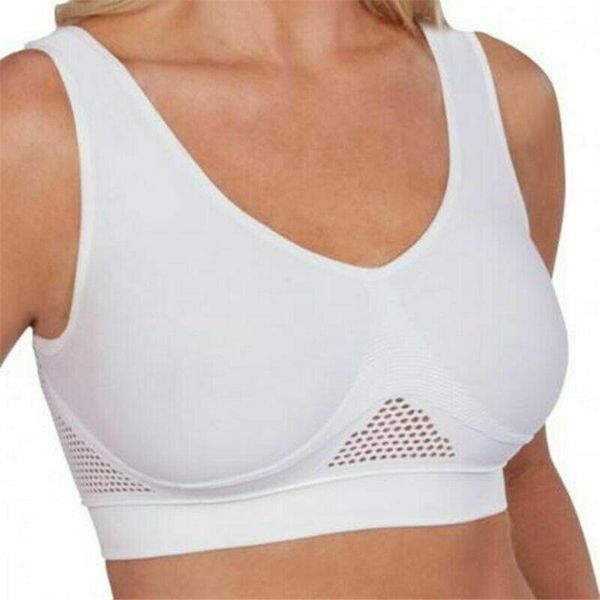 

women's dress 2021 blouses tank air permeable cooling summer sport yoga wireless bra for girls corset underwear, White;black