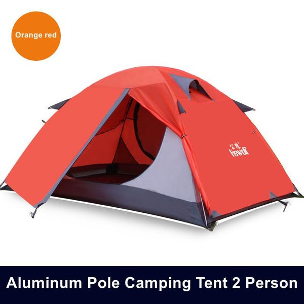 

tents and shelters hewolf 2 people camping tent aluminum poles outdoor travel double layer waterproof windproof lightweight backpacking