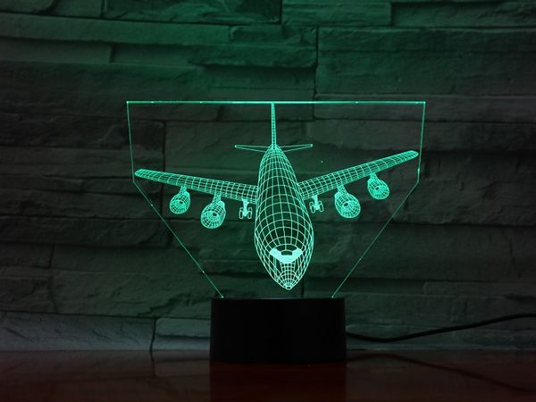 

baby room night light led nursery 3d desk lamp airplane nightlight warm atmosphere creation smart phone control kids gift dropshipping