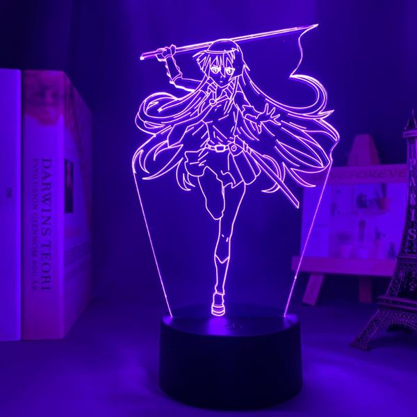 

night lights anime led light akame ga kill figure for bedroom decor manga children's birthday gift room 3d lamp