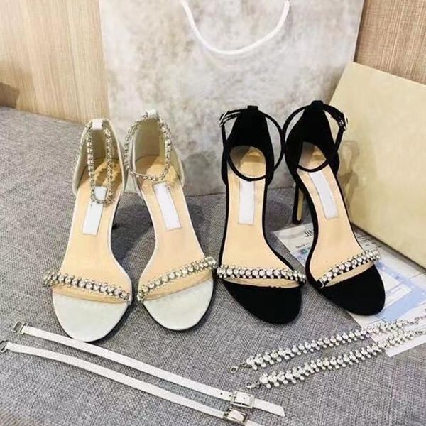 

dress shoes wedding high heels party 6cm/8cm rhinestone woman round head 2021 luxury spring and autumn female pumps size 35-40, Black