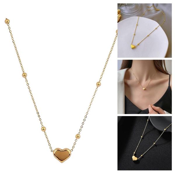 

pendant necklaces 2021 ladies s fashion accessories minimalist heart necklace women love clavicle neck chain, Silver