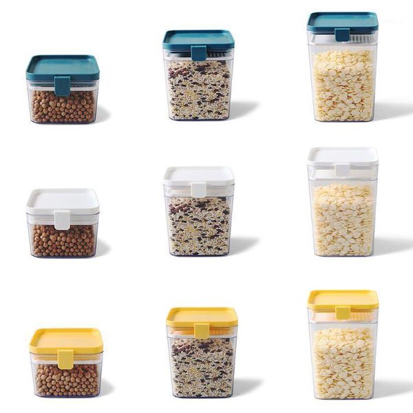 

storage bottles & jars 500/1000/1600ml food container kitchen refrigerator noodle box seal can 203f
