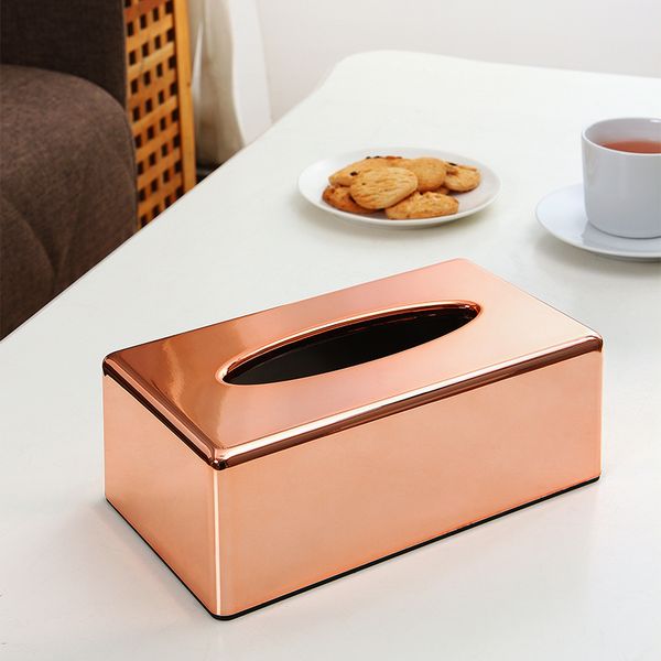 

2021 new stainless steel tissue pink gold fabric for bathroom hand box toilet paper holder p4n5