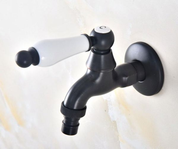 

bathroom sink faucets black oil rubbed brass single ceramic handle washing machine faucet /garden water tap / laundry taps mav342